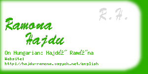 ramona hajdu business card